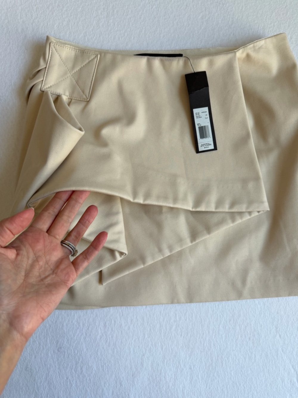 Marc by Marc Jacobs NWT Fold Front Mini Skirt Size 4 Talc $478 Retail - Picture 9 of 15